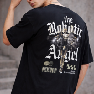 The Robotic Angel – Oversized Streetwear T-Shirt