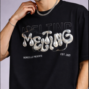 MELTING Oversized Black T-Shirt