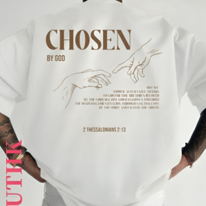 CHOSEN BY GOD – Oversized White T-Shirt